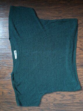 Uniqlo Ines de la Fressange Green Knit Short Sleeve Top Size M